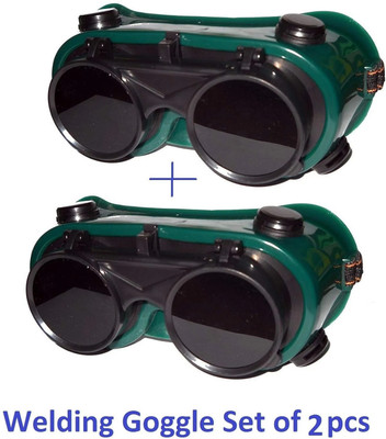 Onyx Heavy duty New Welding Safety Goggle Free Size Pack of 2pcs Inditrust Heavy duty Welding Safety Goggles - Pack of 2pcs (Free size) Welding  Safety Goggle(Free-size)