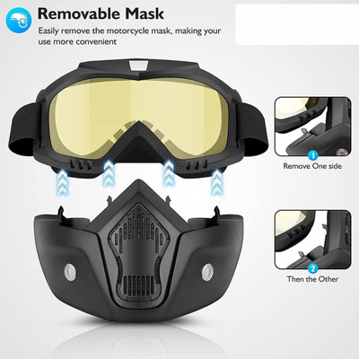 POSTURE Goggle Mask Anti Scratch UV Protective Face & Eyewear Windproof Dirt Shield With Soft Foam Padded Detachable Shield cycling Bike Off Road Racing Ride Blowtorch  Safety Goggle(Free-size)
