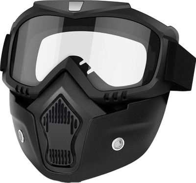 JC COMPTA Goggle Face Mask Anti Scratch UV Protected Face & Eyewear Windproof Dirt Shield With Soft Foam Padded Detachable Mouth Filter For cycling Bike Off Road Racing Blowtorch  Safety Goggle(Free-size)