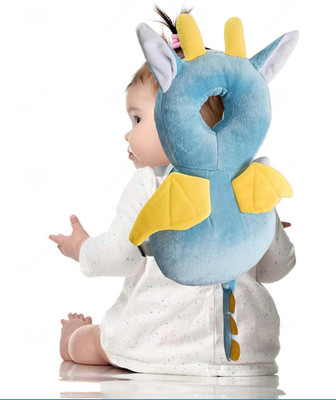 ERcial Store Baby Head Protector for Crawling, Cushion with Horizontal Safety Belt (Dragon) Safety Cap(Size - 50x29)