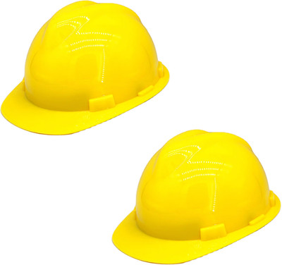GLAMAXY Plastic Construction Protect Breathable Engineering Power Safety Labour Helmet Construction Helmet(Size - Free)