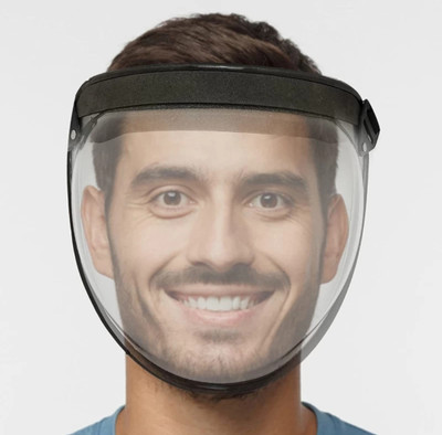 FELL-TRACK Full face shield Protective Face Shield Full Cover Visor Glass Anti-Fog/Reusable Safety Visor(Size - Regular-fit)