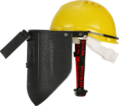 Windsor Spring Loaded Welding Shield with Ratchet Safety Helmet (Pack Of 1) Welding Helmet(Size - Regular)