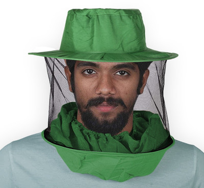 TURRITOPSIS Bee cap Bee veil pack of 1 Light Green Veil for The Protection of Face from A Bee Sting (Pack of 1) Safety Cap(Size - XL)
