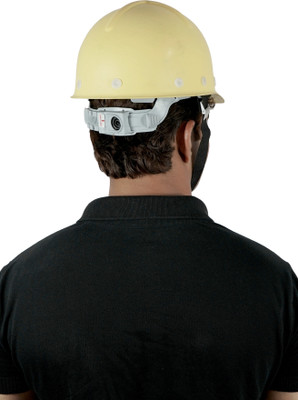 Concord CON-M1 Mines Safety Helmet FRP Construction, Adjustable Headband, Headlamp Mount, Cross Rib Design Construction Helmet(Size - free)