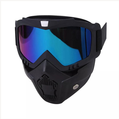 Olsic Mask, Airsoft Mask Full Face and Detachable Airsoft Goggles Blowtorch Windproof Dirt Shield With Soft Foam Padded Detachable Safety Goggle@1 Safety Visor(Size - Free-size)