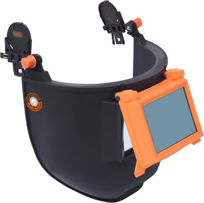 BLACK+DECKER Full Face Welding Helmet Mountable Welding Shield with Hinged Filter Cover Polycarbonate Protective Lens with IR11 Welding Lens Welding Helmet(Size - Regular)