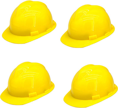GLAMAXY Plastic Construction Protect Breathable Engineering Power Safety Labour Helmet Construction Helmet(Size - Free)