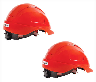 SAVIOUR Performing Ppe HPSAV-FR-SS1-RE-2 Sure Safety Saviour Freedom Safety Helmet With Ratchet HDPE Type Construction Construction Helmet(Size - Free)