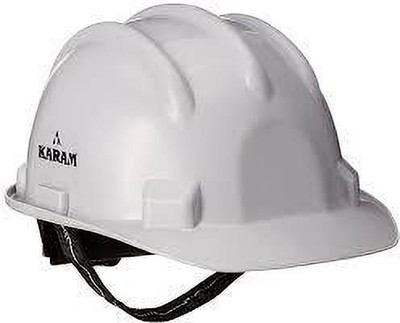 FIREWELD White Karam Construction Helmet Safety Cap(Size - Standard Size, Fit to all)