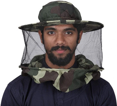 TURRITOPSIS Bee cap Bee veil pack of 1 Green Veil for The Protection of Face from A Bee Sting (Pack of 1) Safety Cap(Size - XL)