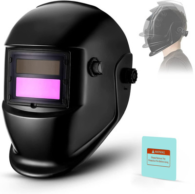 Robustt Auto Darkening Adjustable Welding Helmet | True Color Solar Powered Welding Hood Wide Shade Range 19-24CM Welding Mask for TIG MIG ARC Weld Plasma Cut Grinding Welding Helmet(Size - Free Size)