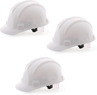 GLAMAXY Plastic Construction Protect Breathable Engineering Power Safety Labour Helmet Construction Helmet(Size - Free)