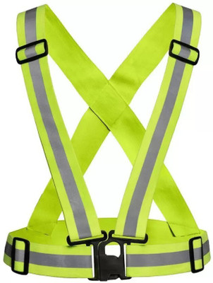 HM EVOTEK High Visibility Protective Safety Reflective Vest Belt Jacket J-2 Safety Jacket(Green)