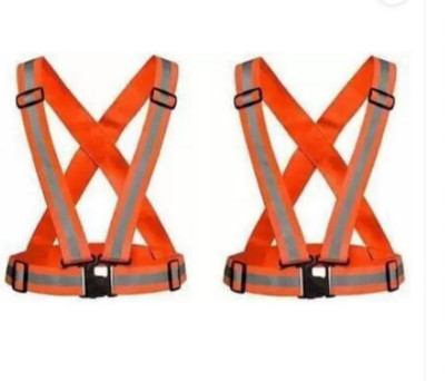 Mohit Enterprises Safety Belt Pack of 2 Safety Jacket(Orange)