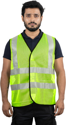Mallcom PROCLO 61 Reflective Lightweight Hi-Vis Jacket (2 inch) Safety Jacket (Green) Safety Jacket(Green)