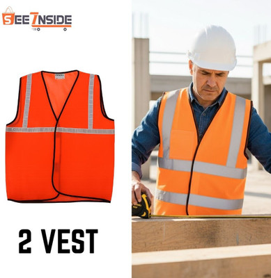 SEE INSIDE Safety jacket Orange ZN12 Safety Jacket(Multicolor)