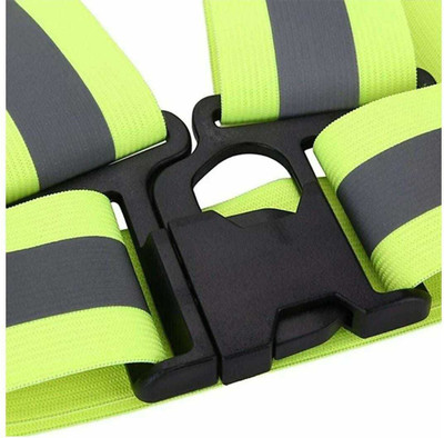 HM EVOTEK High Visibility Protective Safety Reflective Vest Belt Jacket J-28 Safety Jacket(Green)