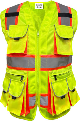 sicuro Super Premium Ramp Jacket For Men, Suitable for staffs & Managers Safety Jacket(Green)
