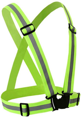 NSV Safe High Visibility Protective Safety Reflective Vest Belt Jacket Safety Jacket(Green)