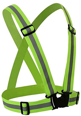 Satco Road Safety High Visibility Cross Belt for Multi Use Safety Jacket(Green)