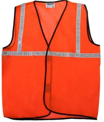 Scart Safety Jacket open free sizeraffic safety - Orange Pack of 2 Safety Jacket(Orange)