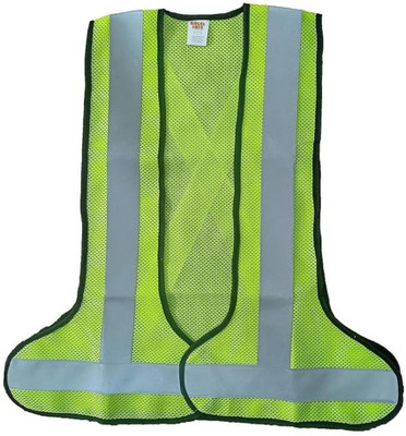 ANGELSAFE Reflective Safety Jacket 3 side open High Visibility for Construction Engineers Safety Jacket(Green Side Patti)