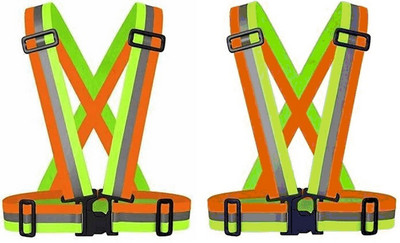 RBGIIT Reflective Cross Vest Belt Jacket, Night Cycling Reflectors Safety Jacket Safety Jacket(Multi)