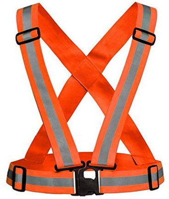 RBGIIT High Visibilty Vest Protective Safety Reflective Jacket Night Cycling K1 Safety Jacket(Orange)
