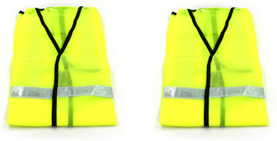 Imegaz Netted reflective Safety Jacket open free size high visibility Pack of Safety Jacket(2)