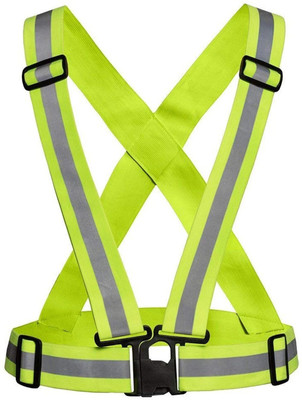 Lifekrafts Reflective Vest for Outdoor Sports Safety Jacket in Green colour Safety Jacket(Green)
