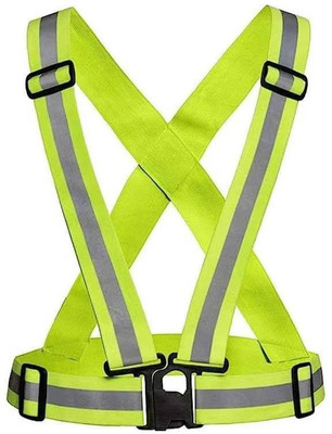 Sha-Rab Enterprises Tool Master Nylon Green Adjustable Safety Belt with Reflecting Tape Safety Jacket(multi)