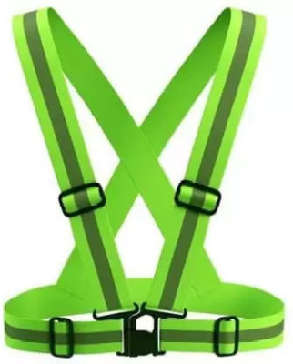 Yiking High Visibilty Protective Safety Reflective Vest Belt Jacket Adjustable Safety Jacket(GREEN)