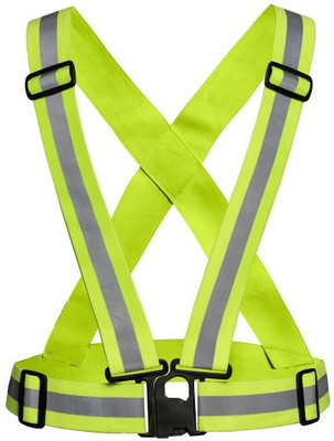 ANAIN Imported Safety Security Reflective Adjustable Vest Belt Gear Stripe Night Running Safety Jacket(GREEN)