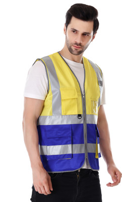 evion ES-032 YL RB Safety Jacket(Yellow, Royal Blue)