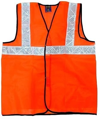 Implemental Safety Jacket Reflector Multi-colour (1 Inch Strap, Orange) Safety Jacket(Orange)