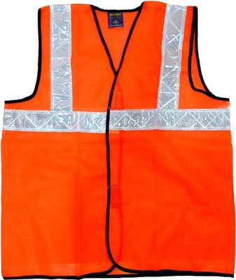 GUGANRAM Safety Jacket | High-Visibility Reflective Work Vest Safety Jacket(Orange)