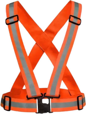TOOLBUX Reflective Vest for Outdoor Sports Safety Jacket in Orange color Safety Jacket(multicolor)