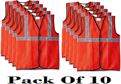 RBGIIT 2 Inches Net Radium Type Night Reflective for Municipal Workers OR-10 Safety Jacket(orange)
