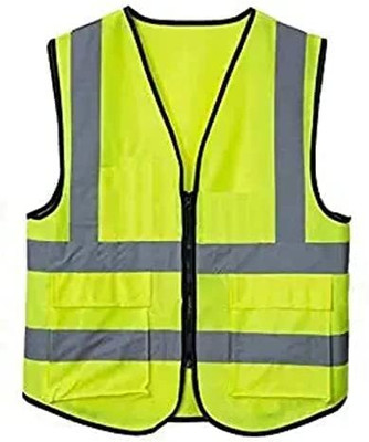 Themujtaba Reflective Safety Vest Security Waistcoat, 360° Hi Vis Safety Jacket(Green)