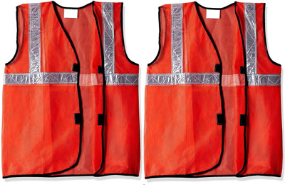 RBGIIT 2 Inches Net Radium Type Night Reflective for Municipal Workers O-3 Safety Jacket(orange)