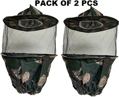 IISAFETY Honey Bee Cap Bee Veil, Bee Keeping Veil, Bee Protective Protection Veil- 2 Pack Safety Jacket(Army Green)