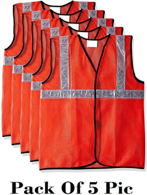 RBGIIT 2 Inches Net Radium Type Night Reflective for Municipal Workers OR-5 Safety Jacket(orange)