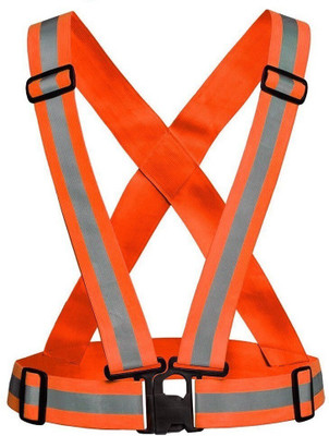 Lifekrafts Reflective Vest for Outdoor Sports Safety Jacket in Orange color Safety Jacket(Orange)