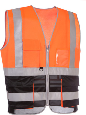 evion ES_032_ORNG/BLK_S Safety Jacket(Multicolor)
