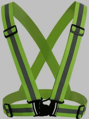 RBGIIT High Visibility Protective Safety Reflective Vest Belt Jacket J-7 Safety Jacket(Multicolour)