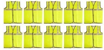 BHI Reflective Safety Jacket Pack of 10 Safety Jacket(Yellow)