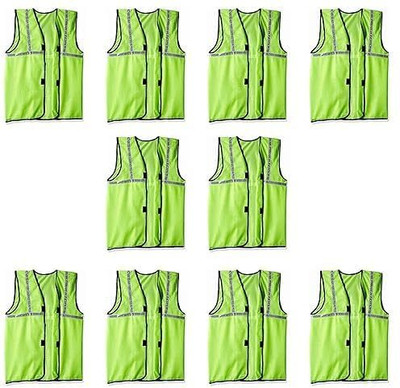 Toshweld SAFETY-JACKET-GREEN-10-PCS Safety Jacket(GREEN)