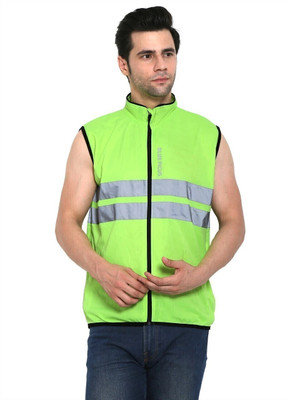 BlueFicus Green Jacket Safety Jacket(Green)