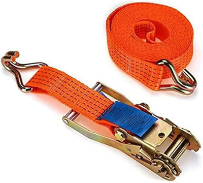 GK BROTHERS Safety Cargo Ratchet Lashing 50 mm x 12mtr DJ belt Luggage Strap(Orange)